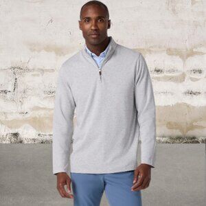 Mizzen+Main Men's Heathered Gray Quarter Zip Size XXL